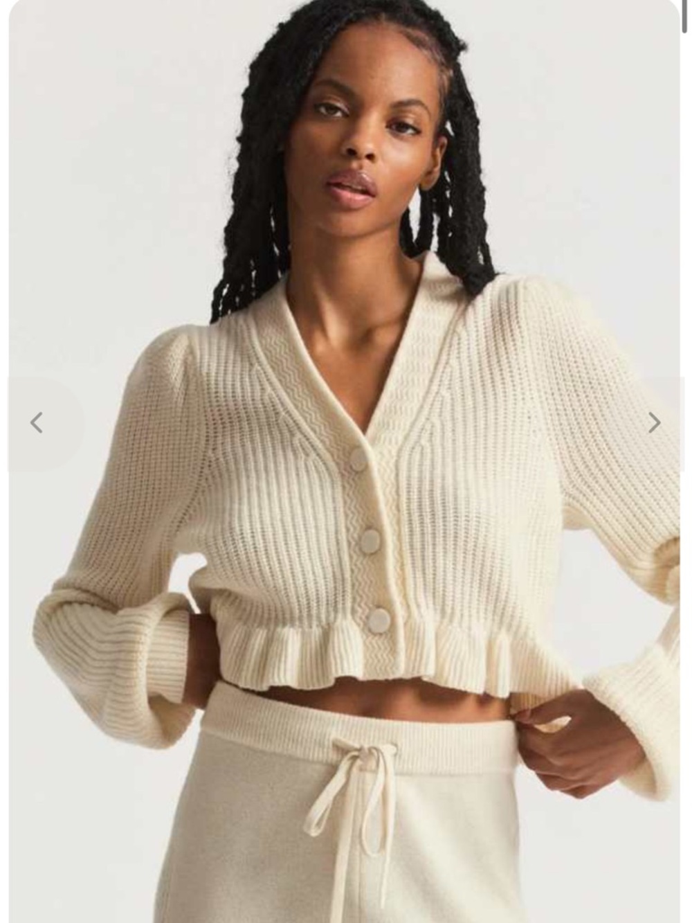 LoveShackFancy Adessa Wool/Cashmere Blend Cardigan Size XS